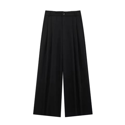 Casual effen rechte broek voor dames